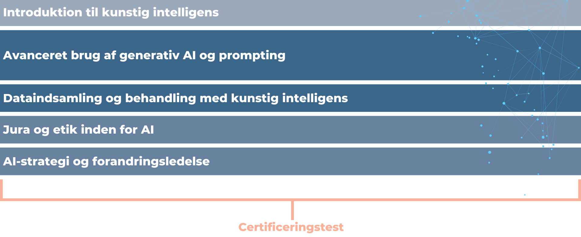 Oversigt over forløbet for certificering i AI-Management