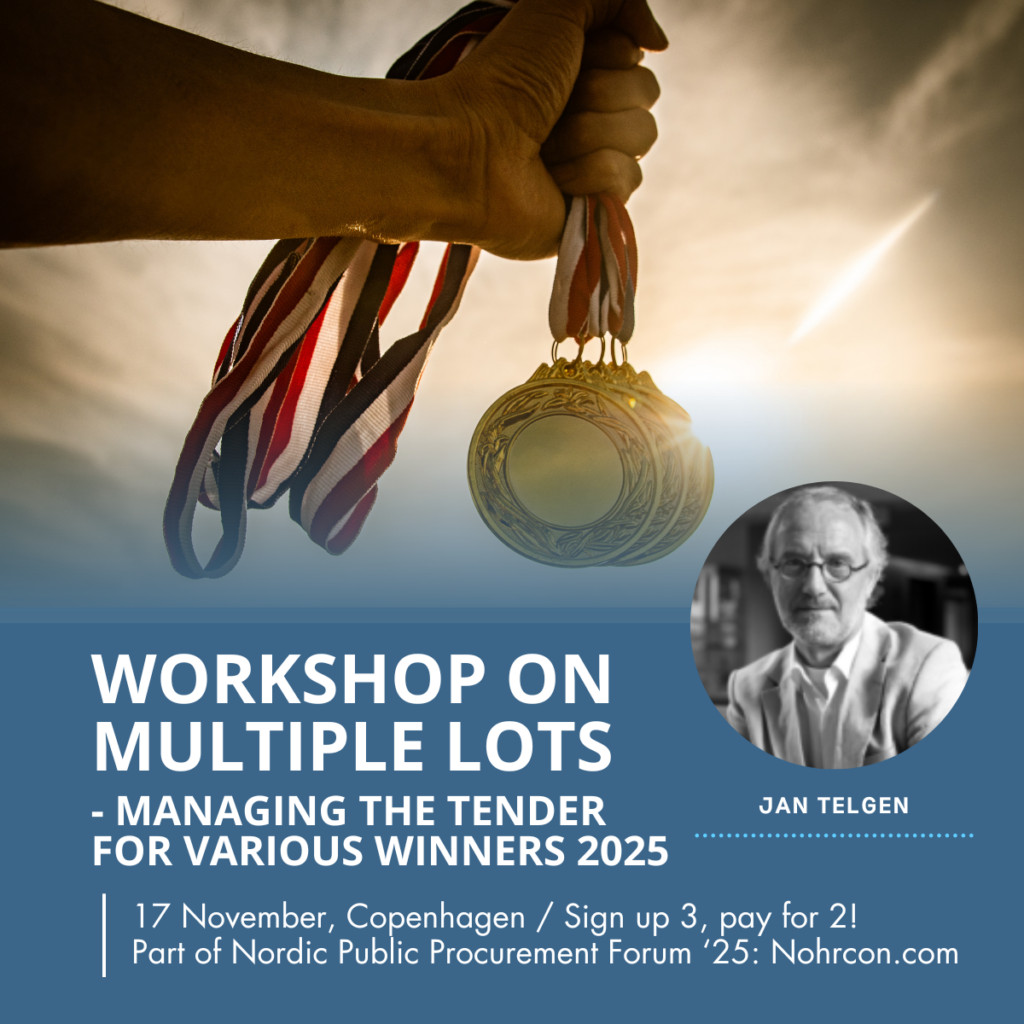 Multiple lots in tenders: Jan Telgen on limiting supplier dominance – and boosting local SMEs